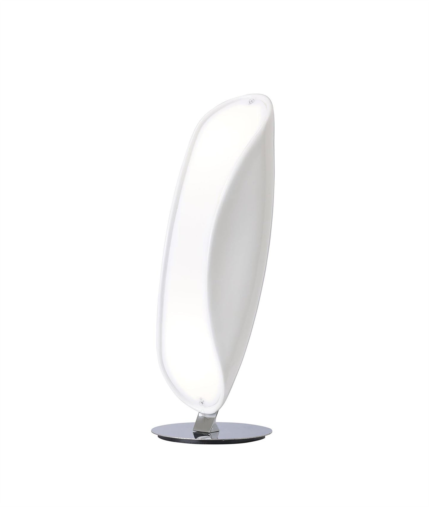 Mantra Pasion Table Lamp 2 Light E27, Gloss White/White Acrylic/Polished Chrome, CFL Lamps INCLUDED