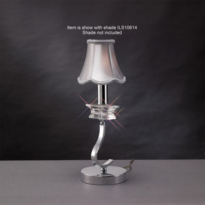 Diyas Nydia Crystal Table Lamp WITHOUT SHADE 1 Light E14 Polished Chrome