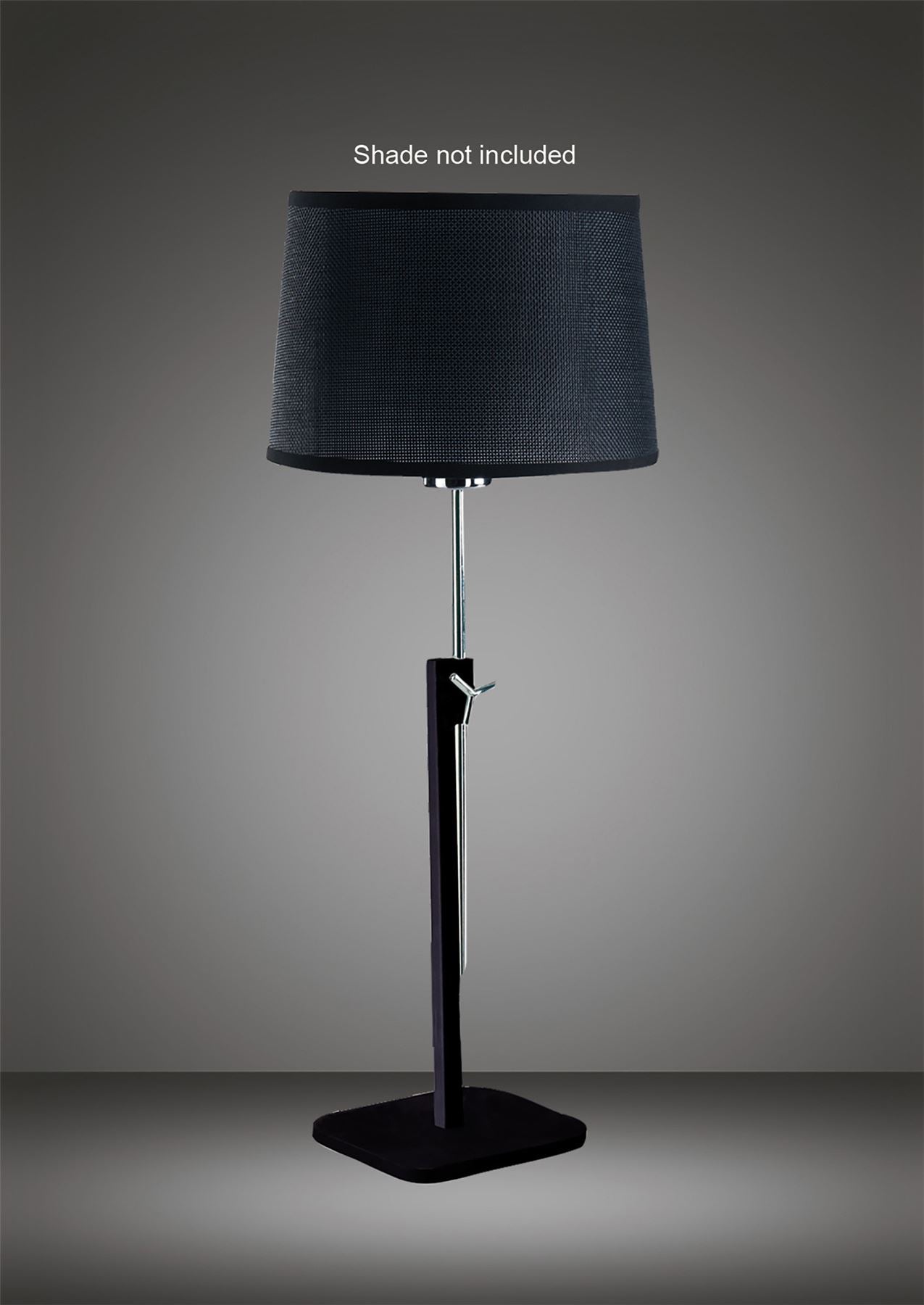 Mantra M5321 Habana Table Lamp Telescopic WITHOUT SHADE 1 Light E27 Black/Polished Chrome