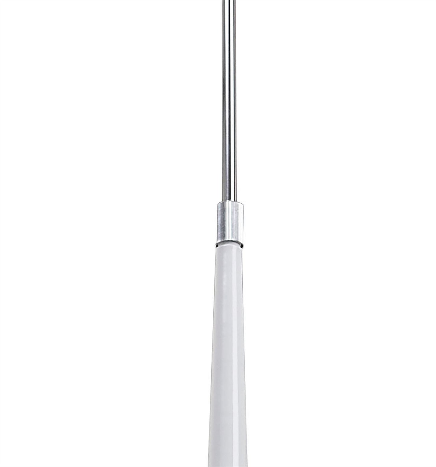 Mantra Ora 72cm Telescopic Convertible To Semi Flush 4 Light E27, Gloss White/White Acrylic/Polished Chrome, CFL Lamps INCLUDED