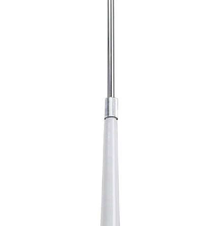 Mantra Ora 72cm Telescopic Convertible To Semi Flush 4 Light E27, Gloss White/White Acrylic/Polished Chrome, CFL Lamps INCLUDED
