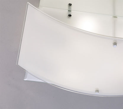 Diyas Vito Flush  3 Light E27 Polished Chrome/Mirror Ceiling Light Fitting