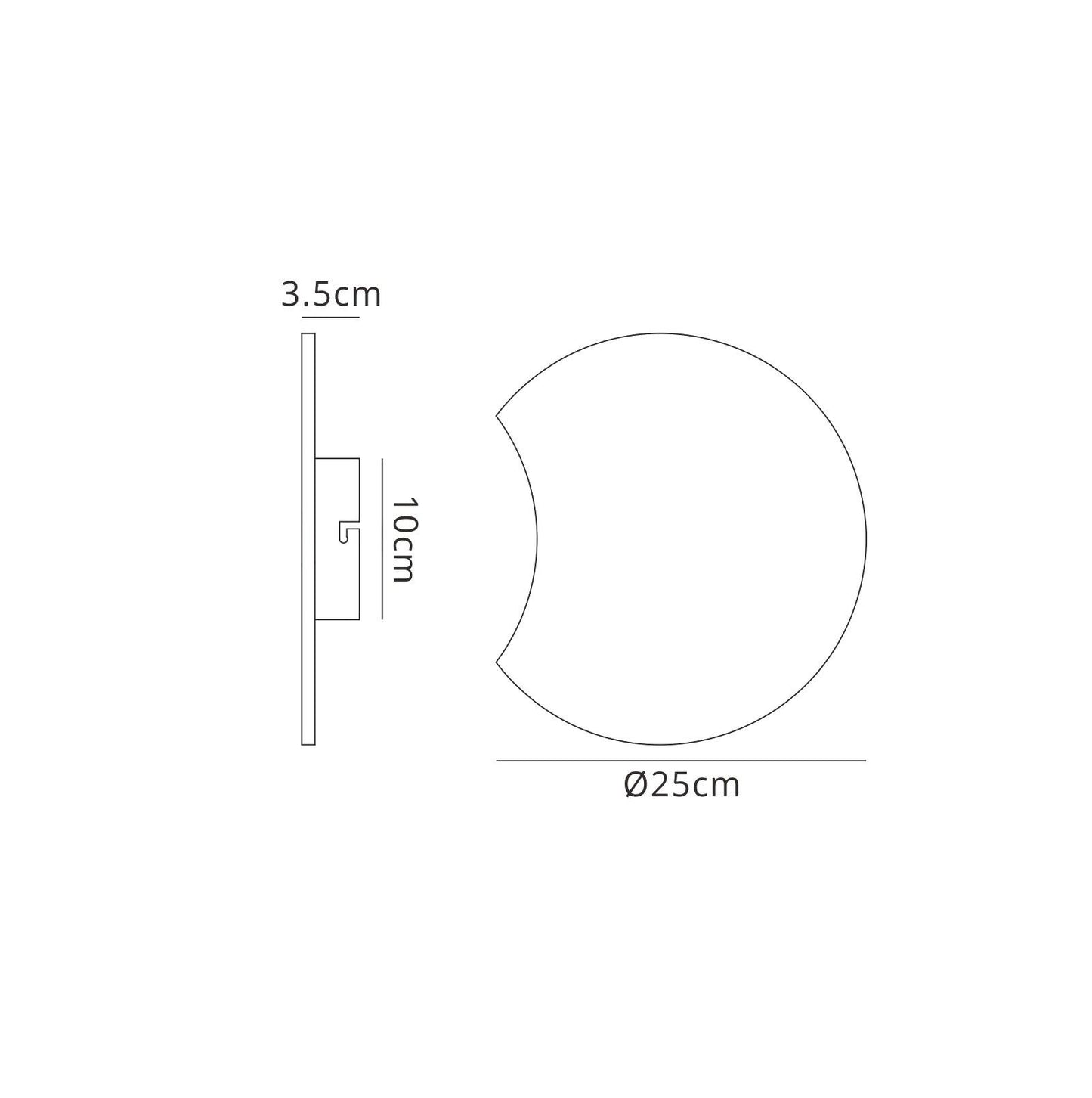 Mantra Fusion M5511 Petaca Wall Light 25cm Round, 480lm, 8W LED 3000K Matt White/ Acrylic, 3yrs Warranty