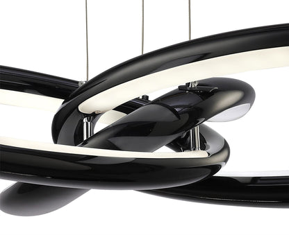 Mantra M3971 Knot Pendant 36W LED 3000K, 3600lm, Gloss Black/White Acrylic/Polished Chrome, 3yrs Warranty
