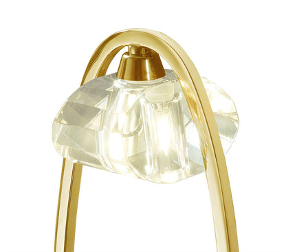 Mantra Alfa Crystal Table Lamp 1 Light G9, French Gold