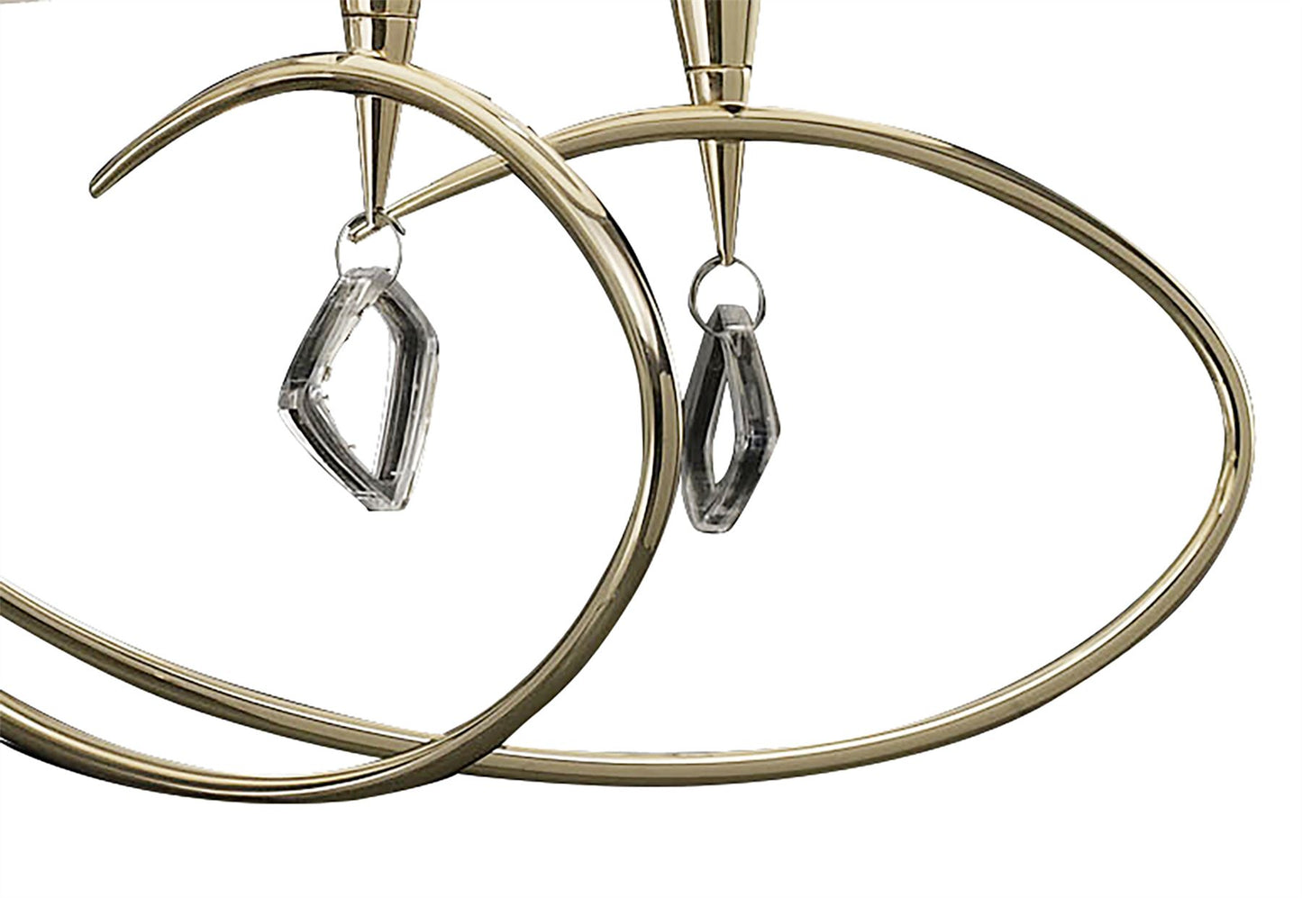 Mantra Mara 78cm Pendant 5 Light E14, French Gold with Ivory White Shades