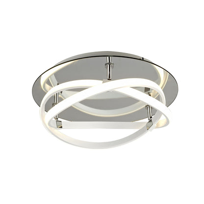 Mantra Infinity 43cm Blanco Flush 30W LED 4000K, 2500lm, White/White Acrylic/Clear Mirror, 3yrs Warranty Ceiling