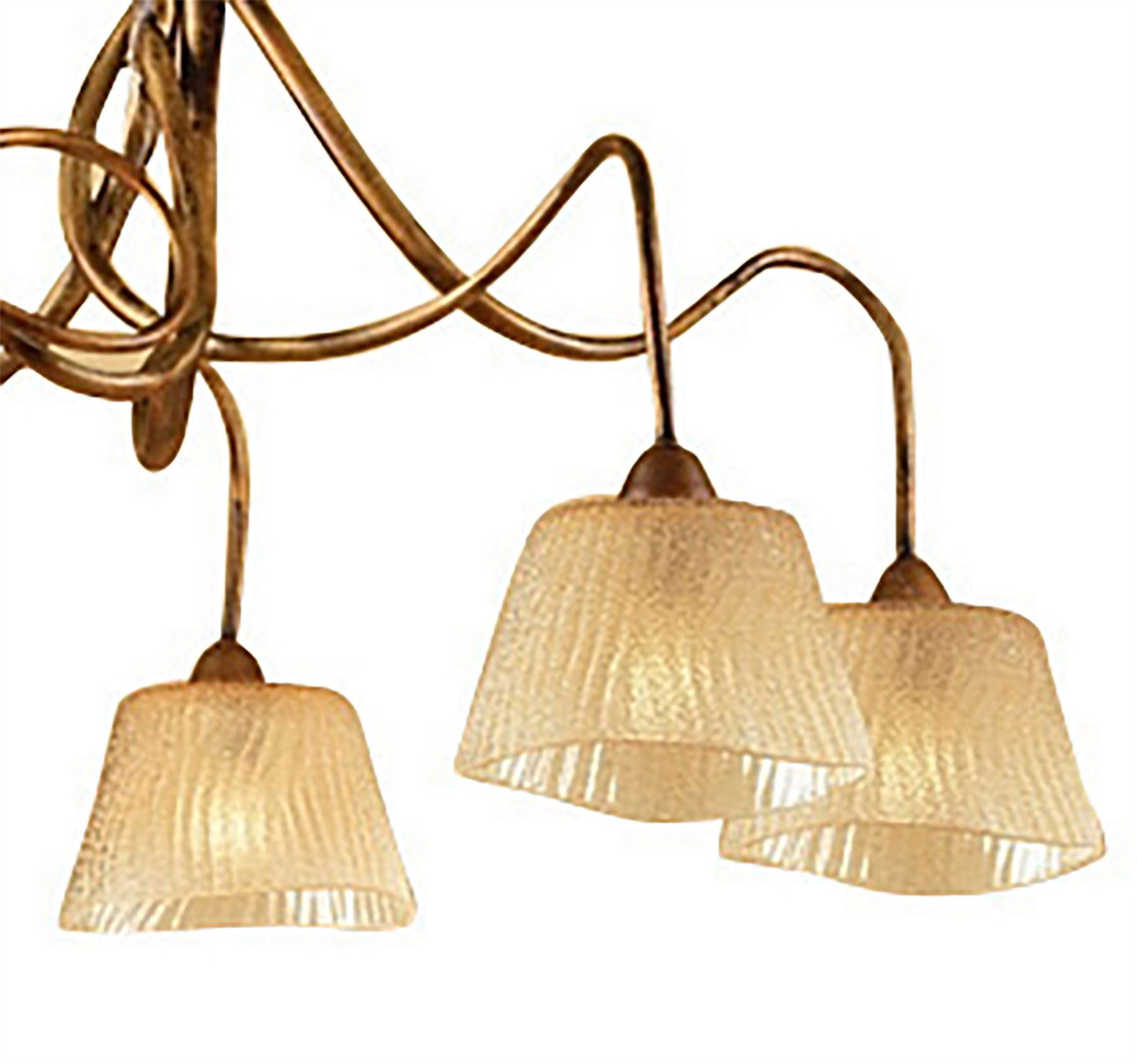 Mantra (0039 001) Tentacle 78cm Pendant 5 Light E14, Rustic Gold