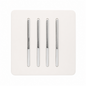 Trendi 4 Gang 2 Way Rocker Double Plate Tactile Light Switch Matt White - ART-SS8MWH