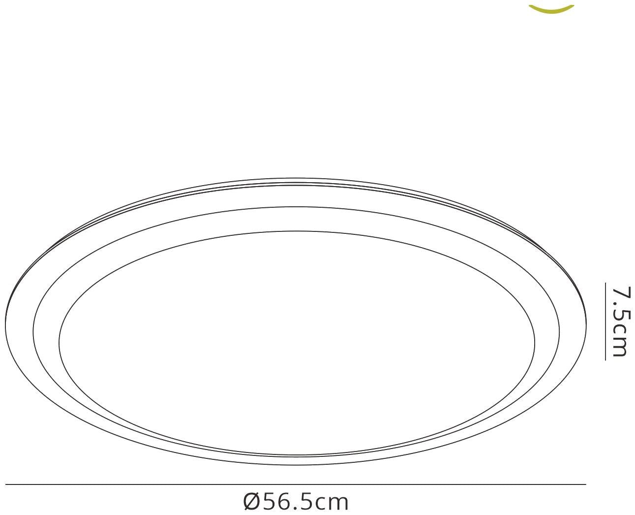 Mantra Fusion Edge Smart 56.5cm Ceiling Light, 80W LED, 3000-5000K Tuneable White, 4300lm, Remote Control, 3yrs Warranty