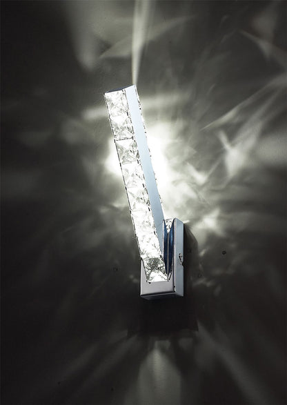 Diyas Galaxy Vertical Wall Light 3W LED 6000K Polished Chrome/Crystal