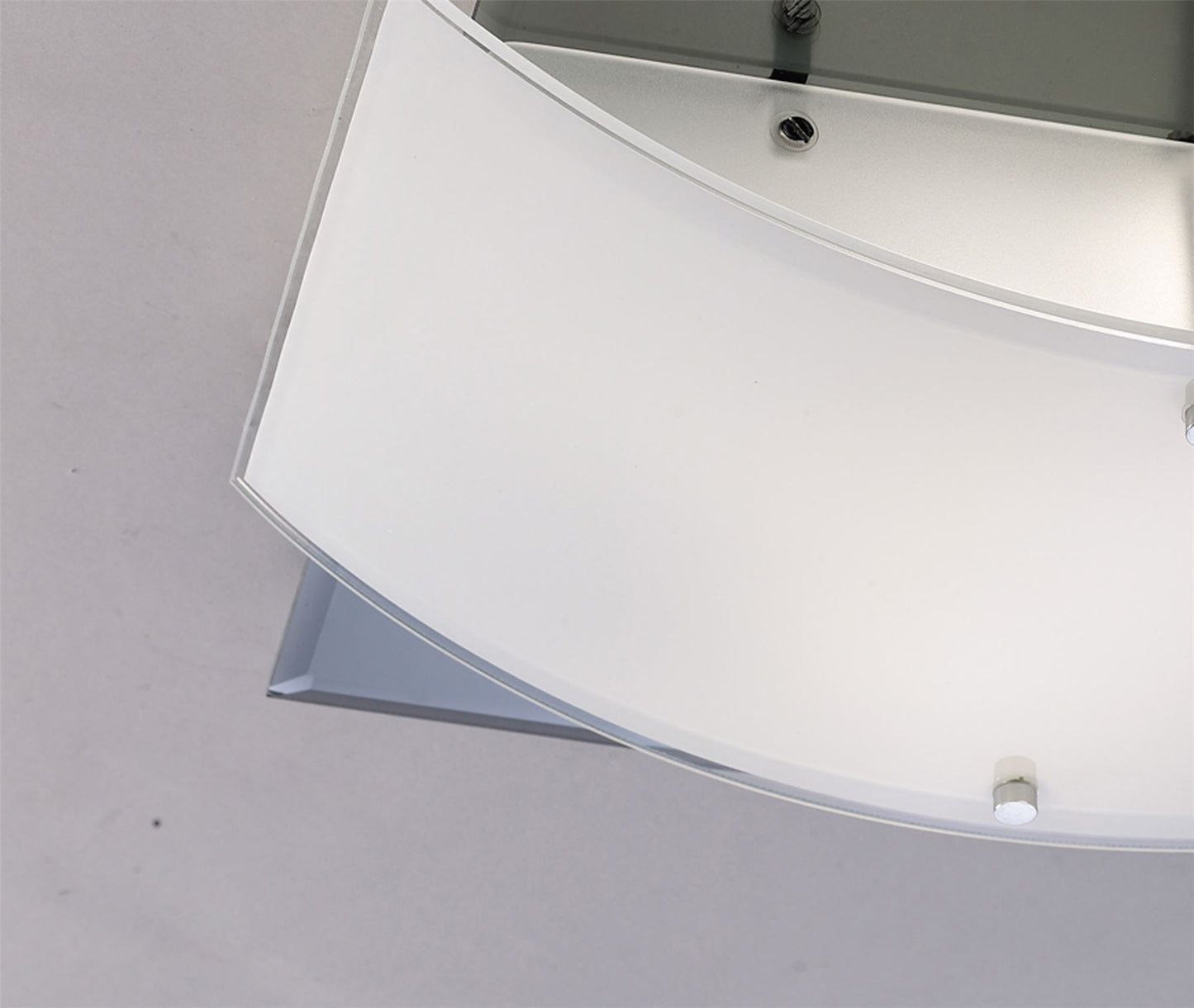 Diyas Vito Square Flush  2 Light E27 Polished Chrome/Smoked Mirror Ceiling Light Fitting