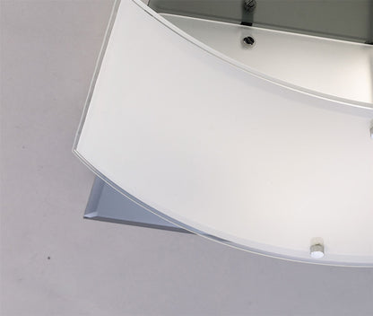 Diyas Vito Square Flush  2 Light E27 Polished Chrome/Smoked Mirror Ceiling Light Fitting