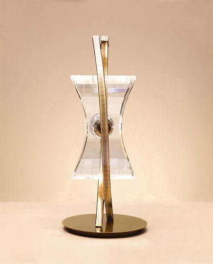 Mantra Kromo Table Lamp 1 Light G9 Looped Frame, Antique Brass
