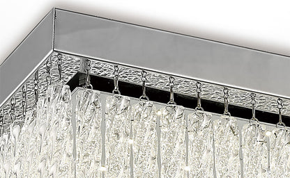 Diyas Aiden Large Square Flush  21W 1900lm LED 4200K Polished Chrome/Glass, 3yrs Warranty  Ceiling Light Fitting