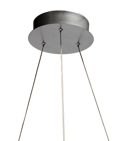 Mantra M5726 Infinity Pendant 60W LED 3000K, 4500lm, Dimmable Silver/Polished Chrome/White Acrylic, 3yrs Warranty