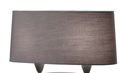 Mantra M3683 Lua Table Lamp 2 Light E27, Ash Grey with Ash Grey Shades