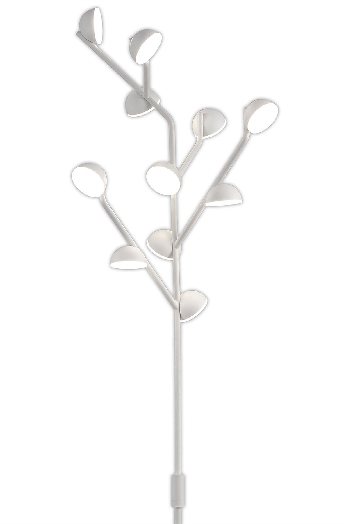 Mantra M6268 Adn 10 Light Floor Lamp 158cm, 30W LED, 3000K, 1650lm, White, 3yrs Warranty