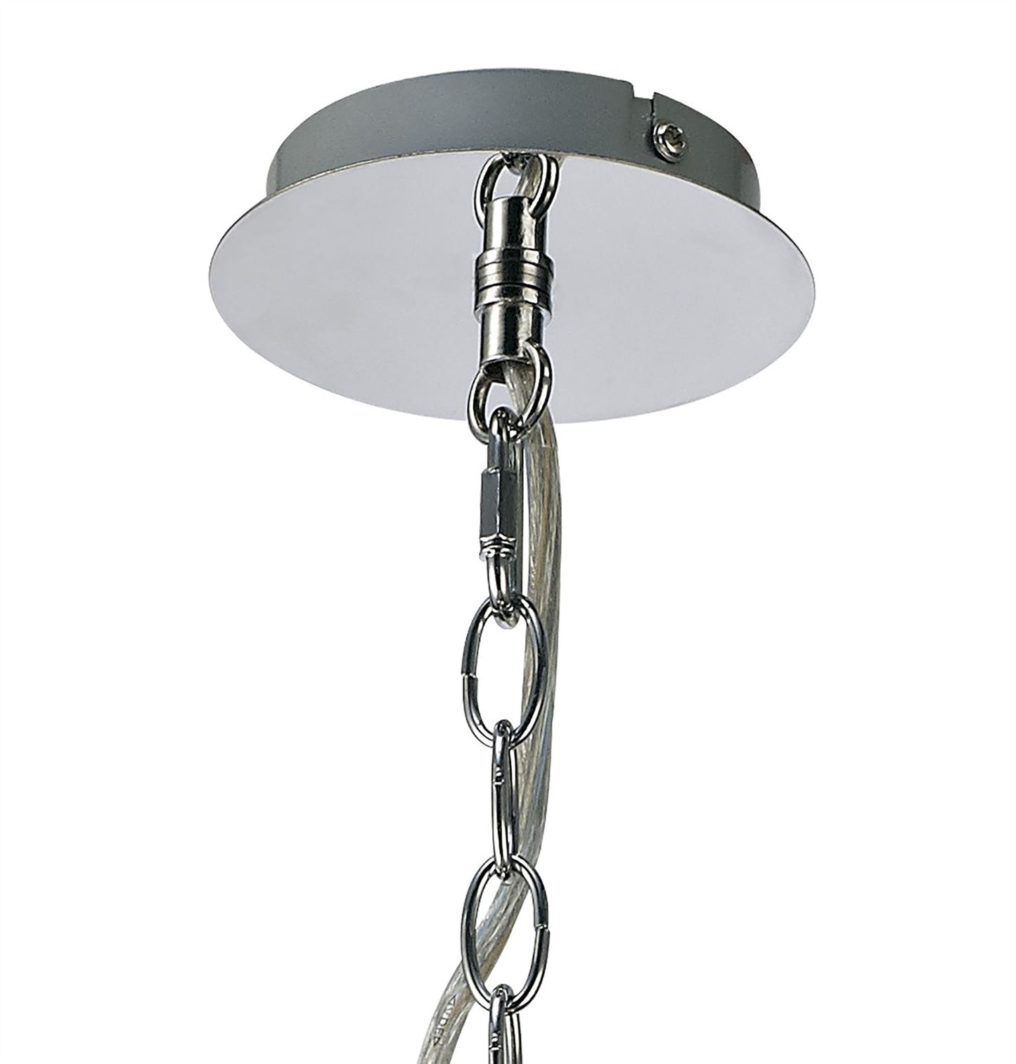 Deco Avalon Ceiling 5 Light G9 Pendant/Semi Ceiling Light, Polished Chrome with Clear Prismatic Glass