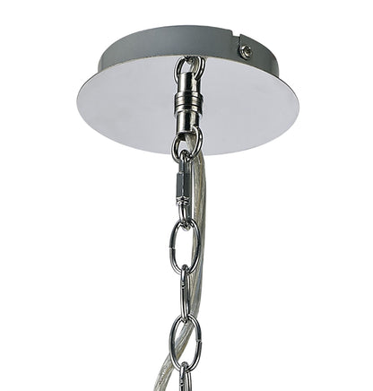 Deco Avalon Ceiling 5 Light G9 Pendant/Semi Ceiling Light, Polished Chrome with Clear Prismatic Glass