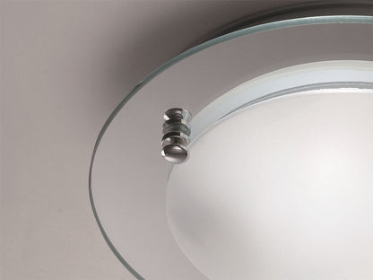 Deco Brooklyn Ceiling 300mm Round 2 Light E27 Polished Chrome