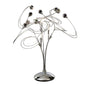 Diyas Messe Crystal Table Lamp 3 Light G4 Polished Chrome, NOT LED/CFL Compatible