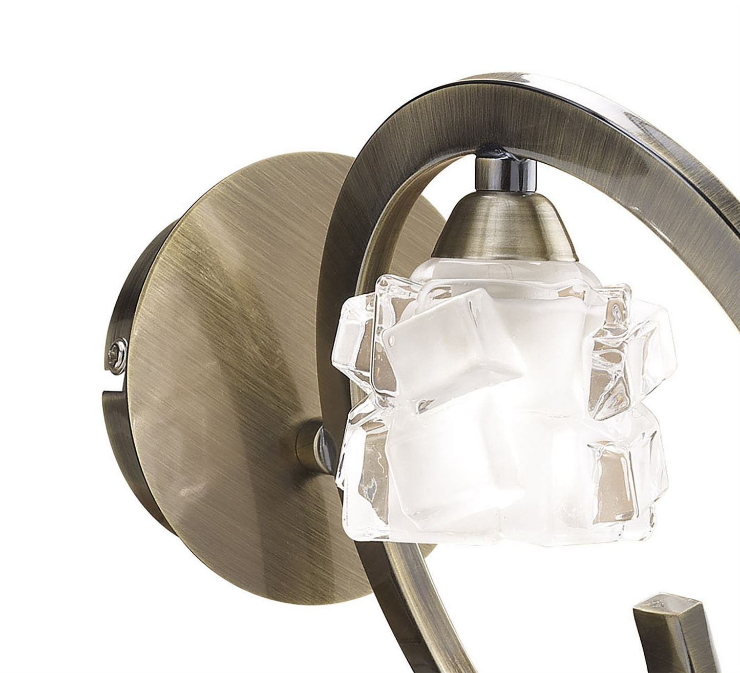 Mantra Ice Wall Light Switched 1 Light G9 ECO, Antique Brass