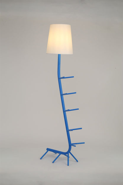 Mantra Centipede Floor Lamp with Shade, 1 x E27, Blue/White