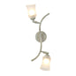Diyas Toscano Wall Light 2 Light G9 White/French Gold/Frosted Glass