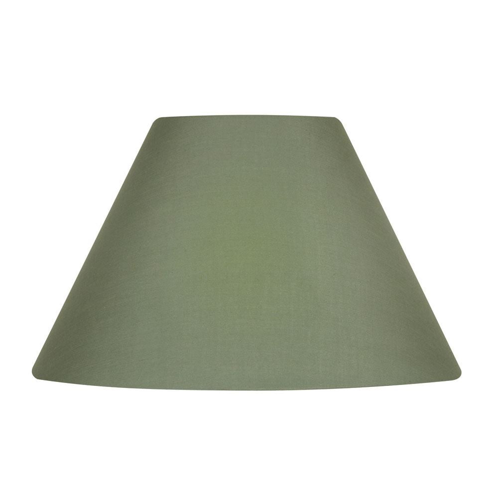 Oaks Lighting S501/8 Cotton Coolie Lampshade 200mm - Reversable Gimbal Light Shade - Sage