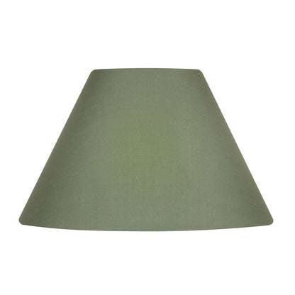 Oaks Lighting S501/8 Cotton Coolie Lampshade 200mm - Reversable Gimbal Light Shade - Sage