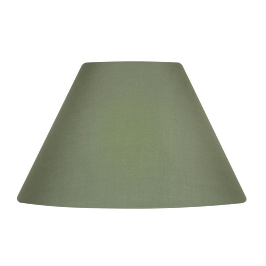 Oaks Lighting S501/8 Cotton Coolie Lampshade 200mm - Reversable Gimbal Light Shade - Sage