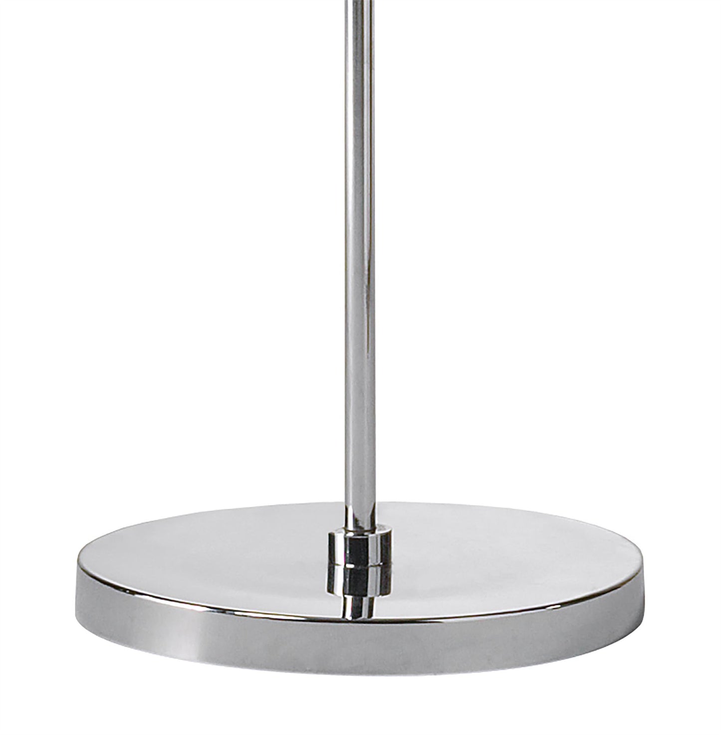 Mantra Manhattan Floor Lamp 3 Light L1/SGU10, Polished Chrome/Frosted Glass with Black Patterned Shade, CFL Lamps INCLUDED