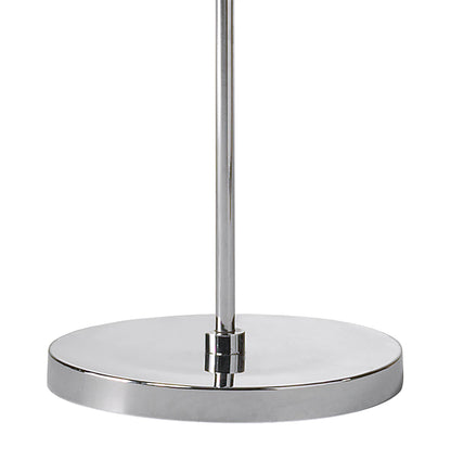 Mantra Manhattan Floor Lamp 3 Light L1/SGU10, Polished Chrome/Frosted Glass with Black Patterned Shade, CFL Lamps INCLUDED