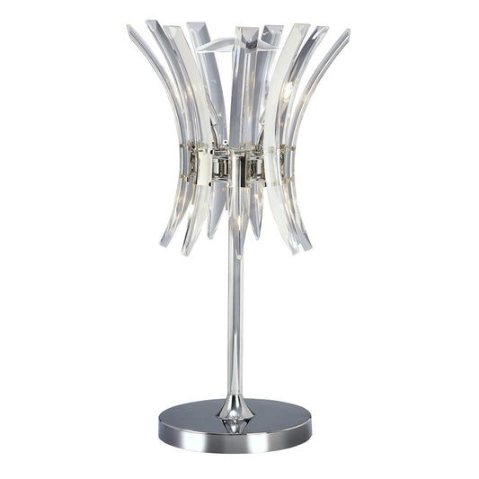 Diyas Sinclair Crystal Table Lamp 4 Light G9 Polished Chrome