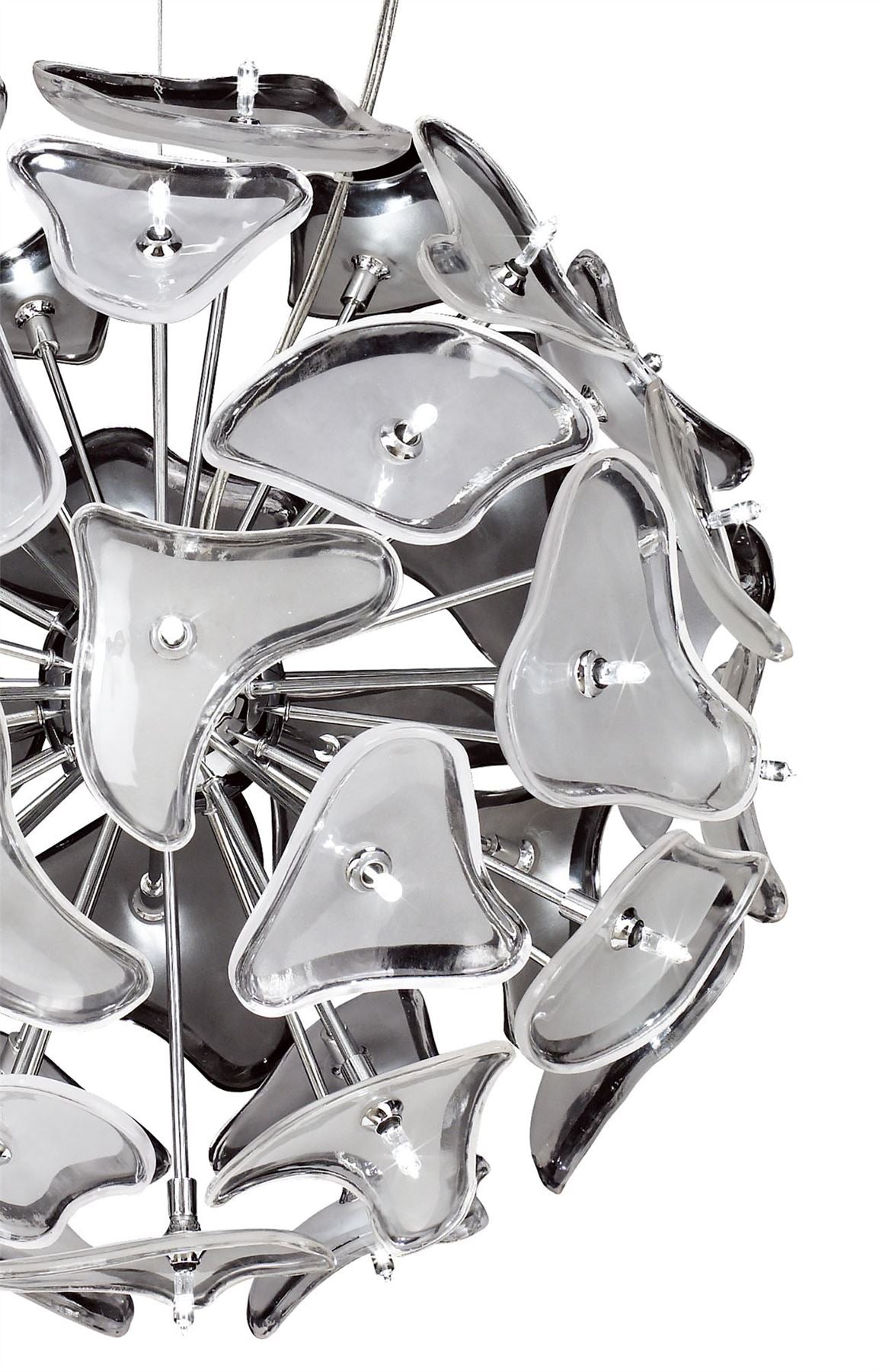 Mantra Otto 46cm Pendant 41 Light G4 Sphere, Polished Chrome/Frosted Glass, NOT LED/CFL Compatible