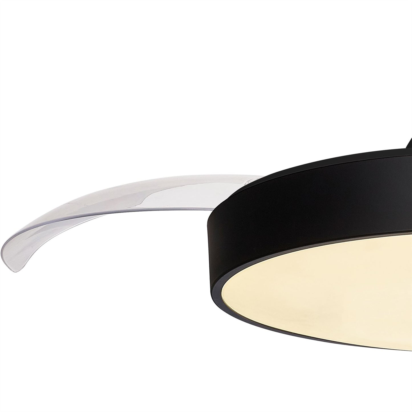 Alaska 50cm 50W LED Dimmable Ceiling Light With Built-In 30W DC Fan, 2700-5000K Remote & APP Control, 3300lm, Black, 5yrs Warranty