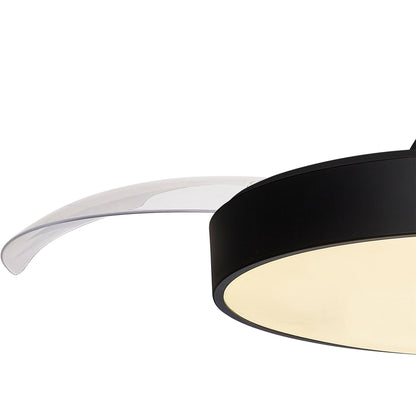 Alaska 50cm 50W LED Dimmable Ceiling Light With Built-In 30W DC Fan, 2700-5000K Remote & APP Control, 3300lm, Black, 5yrs Warranty
