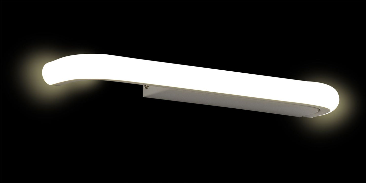 Mantra Fusion Tenerife 34cm Linear Wall Light Shelf with USB Socket, 8W LED, 3000K, 640lm, White, 3yrs Warranty