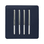 Trendi 4 Gang 2 Way Artistic Modern Glossy 10 Amp Rocker Tactile Light Switch Navy