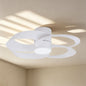 Rose 65cm 24W LED Dimmable Ceiling Light With Built-In 22W DC Reversible Fan, Remote Control 2700-5000K, 2000lm, White