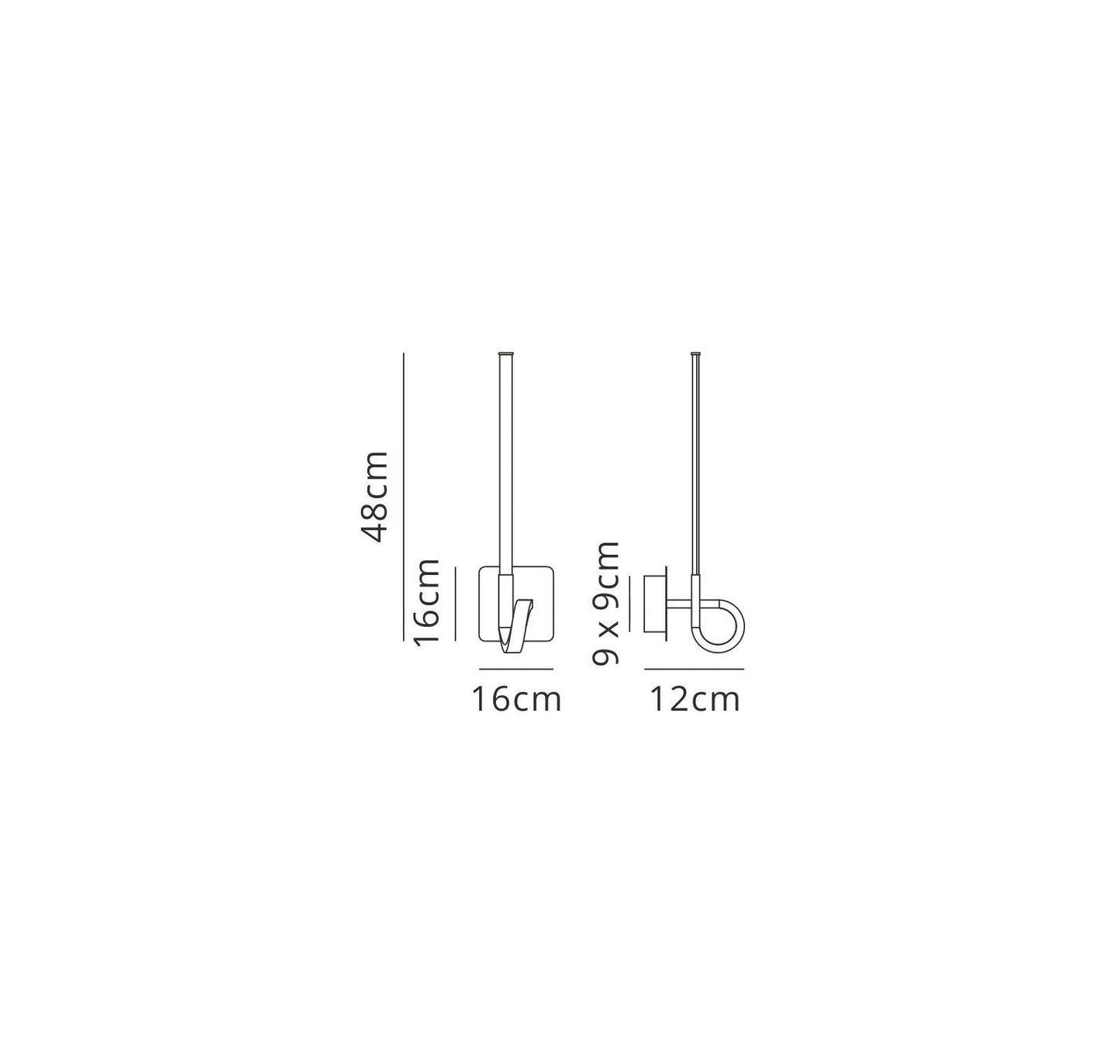 Mantra M6132 Cinto Wall Light 48cm, 6W LED, 3000K, 480lm, Polished Chrome, 3yrs Warranty