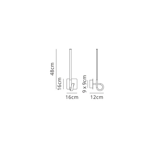 Mantra M6132 Cinto Wall Light 48cm, 6W LED, 3000K, 480lm, Polished Chrome, 3yrs Warranty