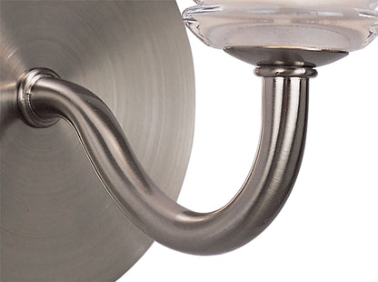 Mantra Sphere Wall Light Switched 1 Light G9, Satin Nickel