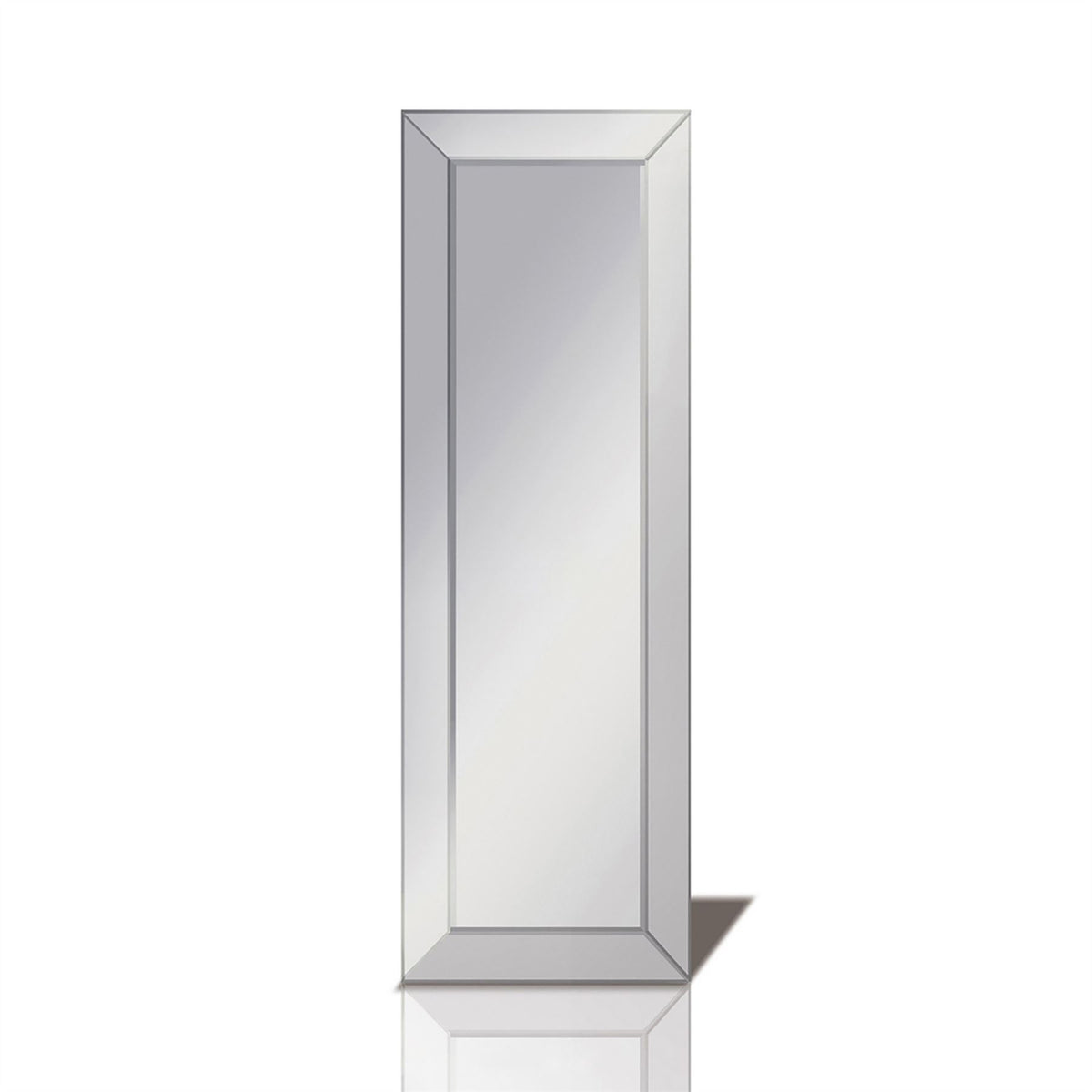 Diyas Home Nisa 120cm x 40cm Corner Cut Detailed Mirror (Can Only Be Shipped On A Pallet, Additional Charges May Apply.) Mirrors