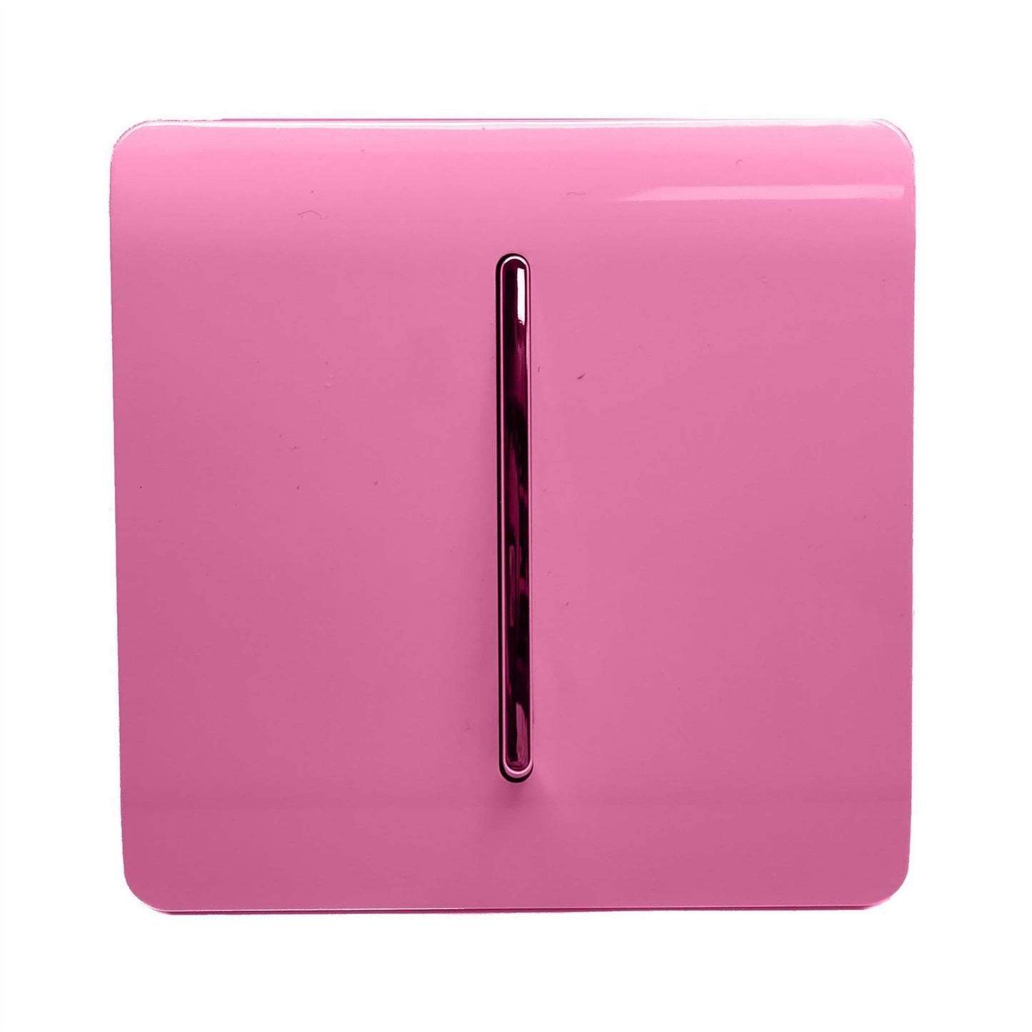Trendi 1 Gang 2 Way 10 Amp Rocker Chrome Light Switch Glossy Pink