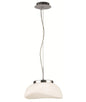 Mantra M4893 Opal Pendant 1 Light E27, Polished Chrome/Frosted White Glass