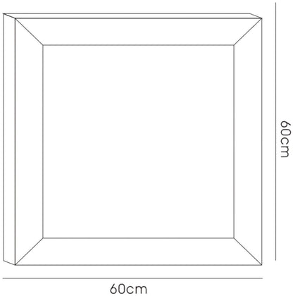 Diyas Home Nisa Detailed Mirror 60cm x 60cm Corner Cut (Can Only Be Shipped On A Pallet, Additional Charges May Apply.) Mirrors