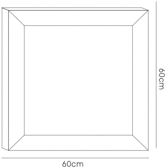 Diyas Home Nisa Detailed Mirror 60cm x 60cm Corner Cut (Can Only Be Shipped On A Pallet, Additional Charges May Apply.) Mirrors