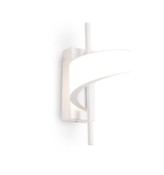 Mantra Tsunami 1 Light Spiral Wall Light, 12W LED, 3000K, 900lm, Sand White, 3yrs Warranty